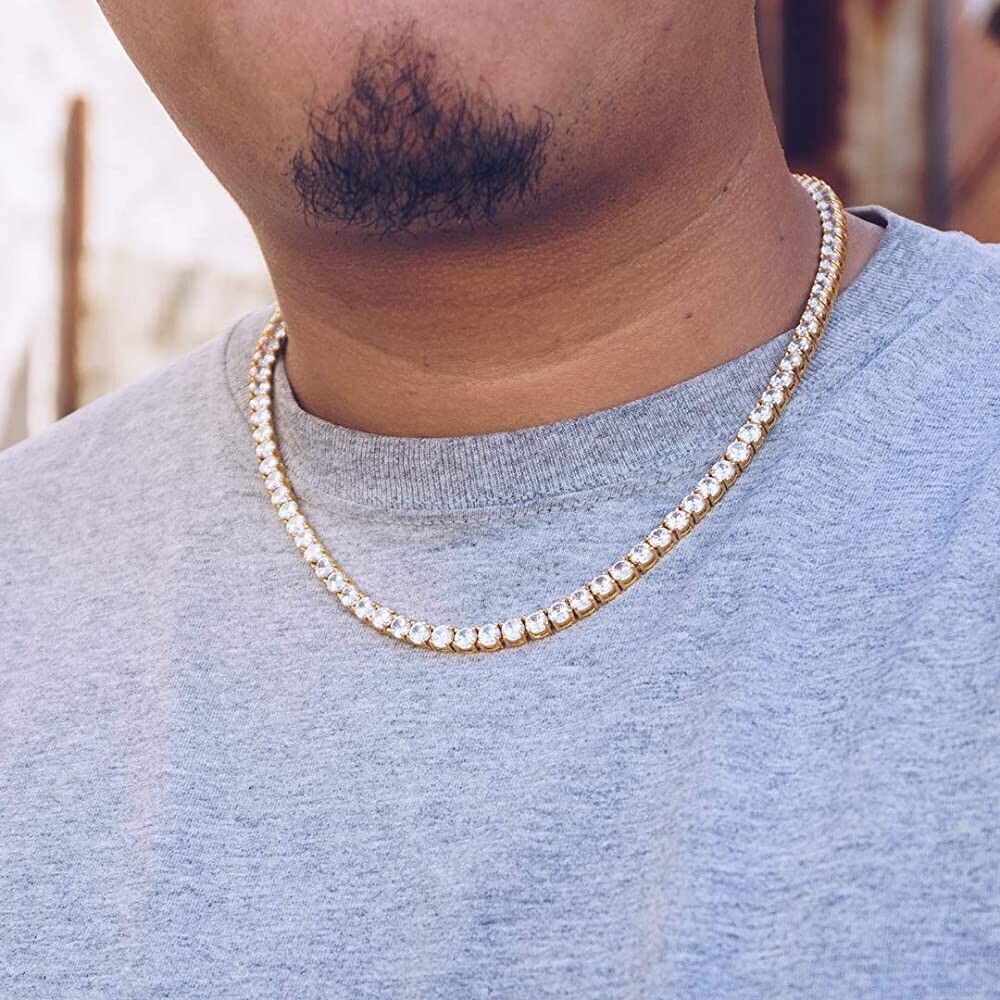 Iced Tennis Chain (Gold)