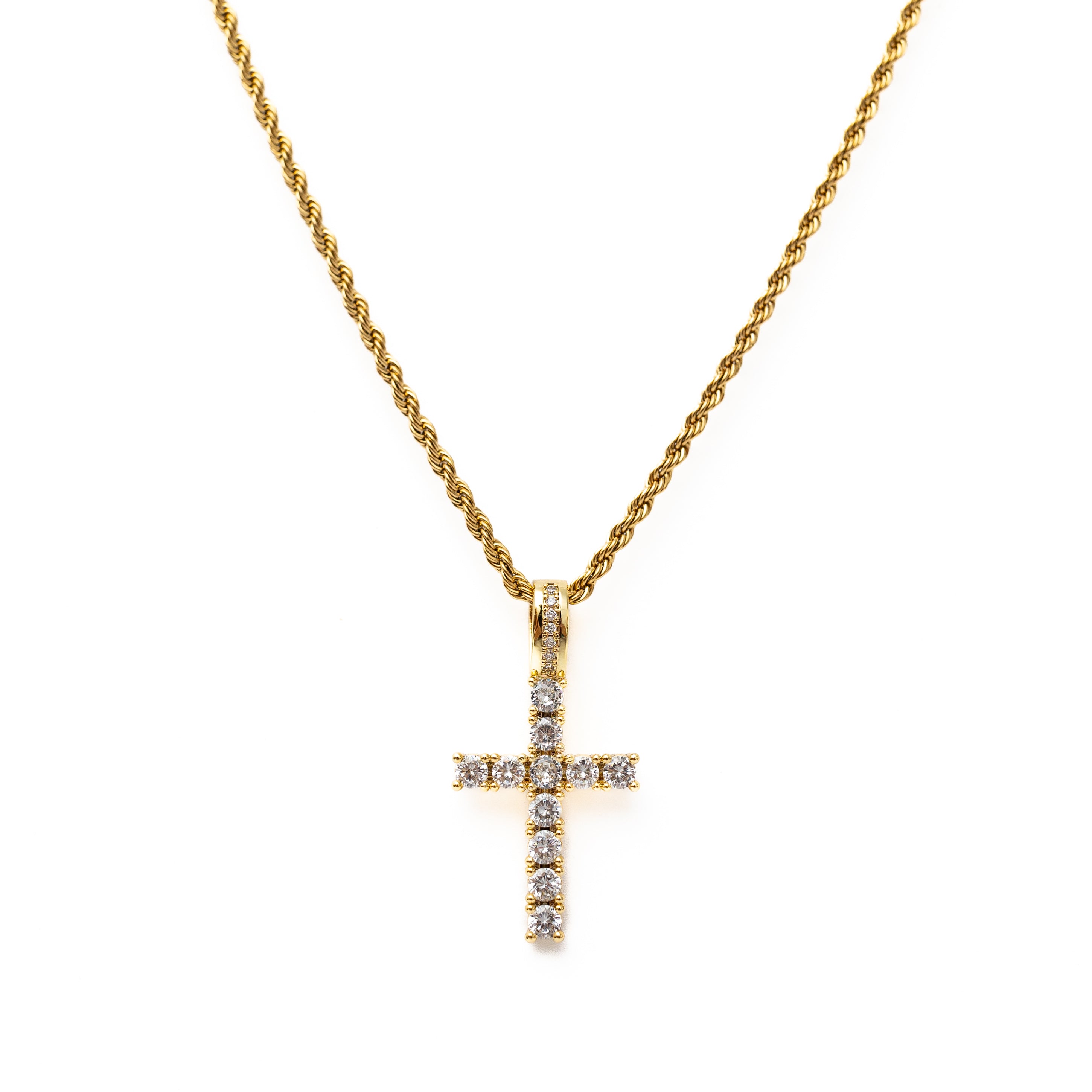 Diamond Cross Pendant (Gold)