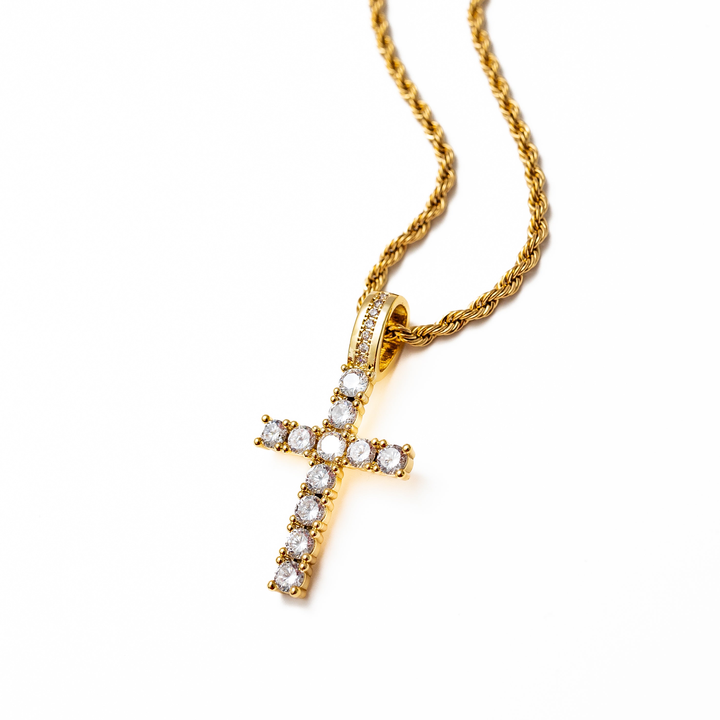 Diamond Cross Pendant (Gold)