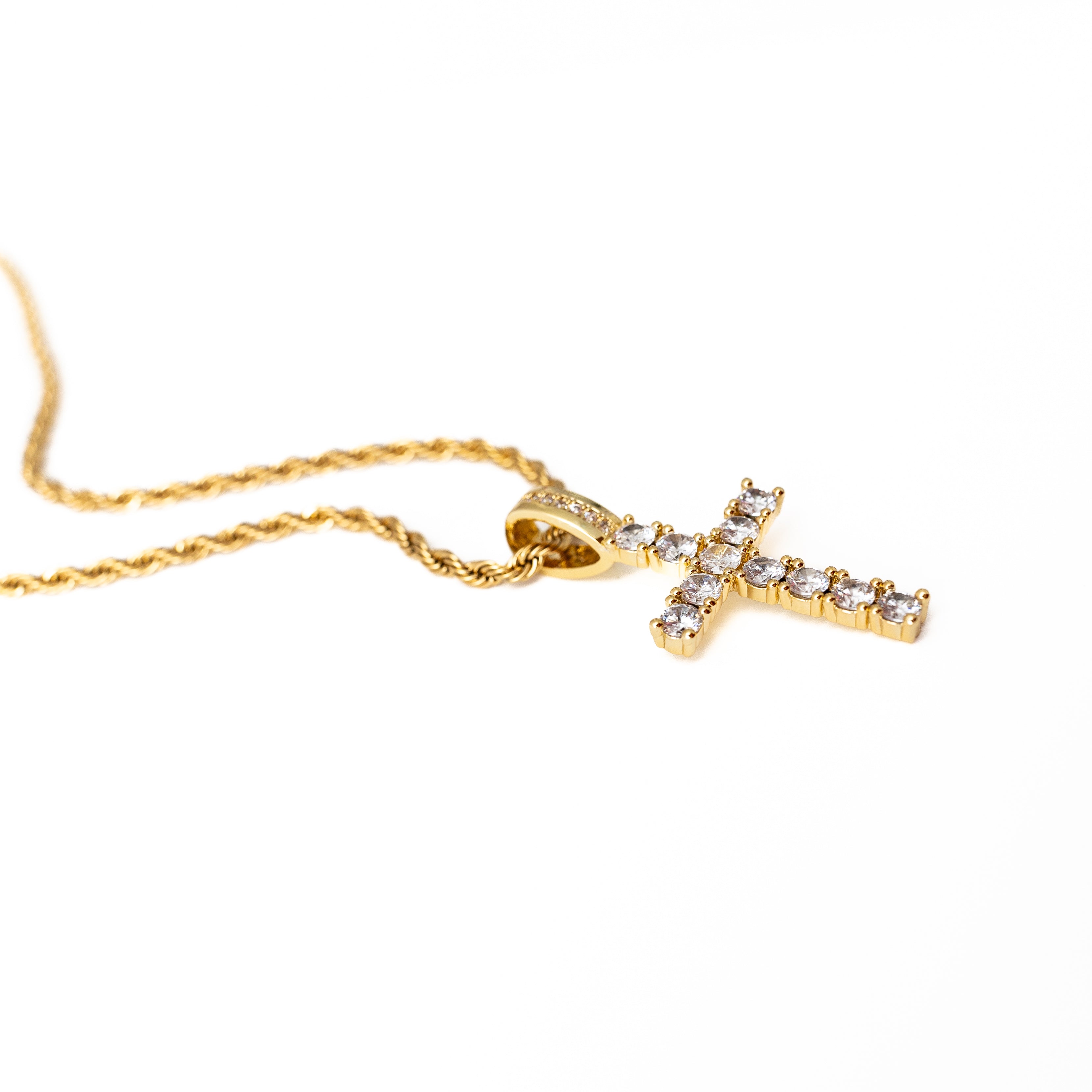 Diamond Cross Pendant (Gold)