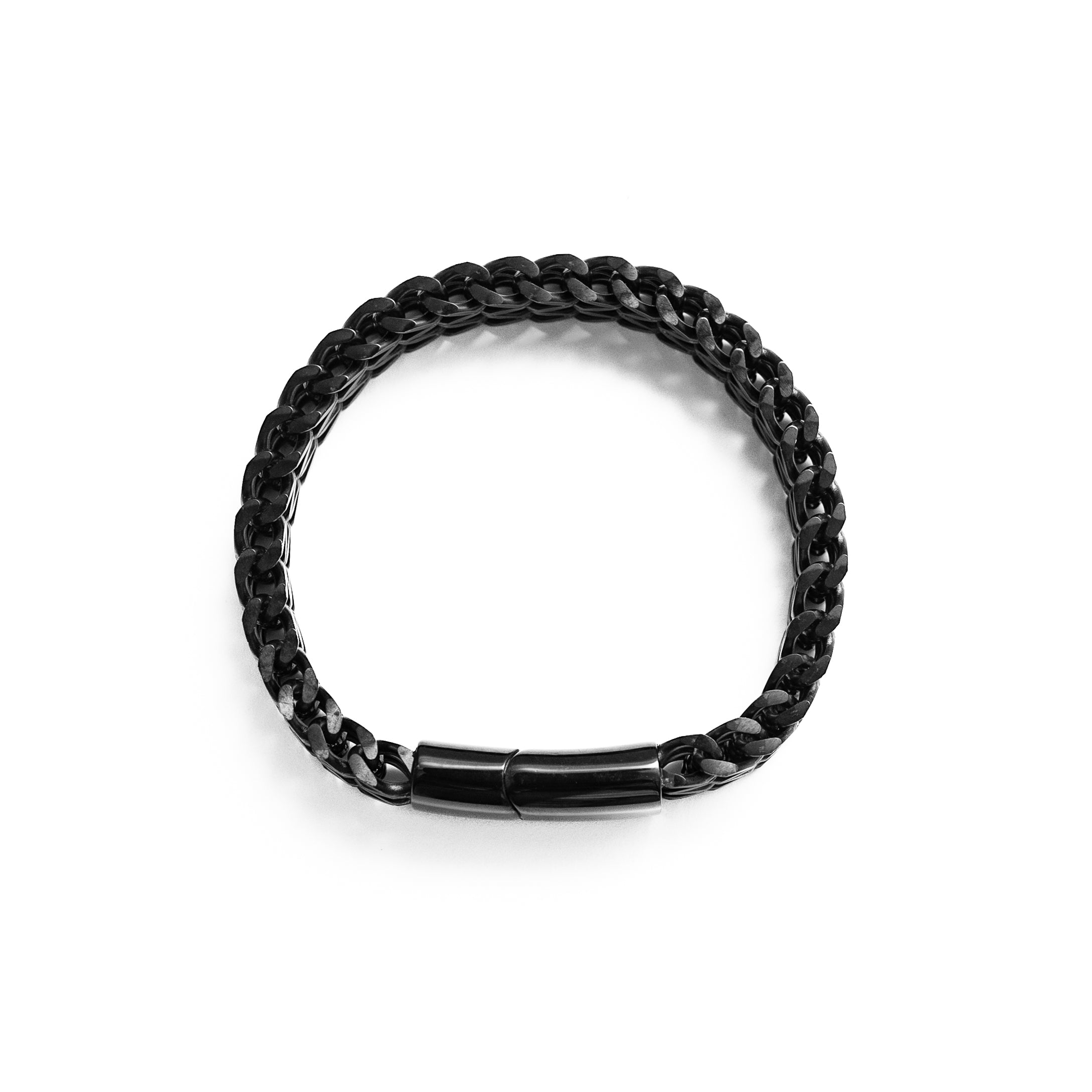 Double Row Cuban Bracelet (Black)