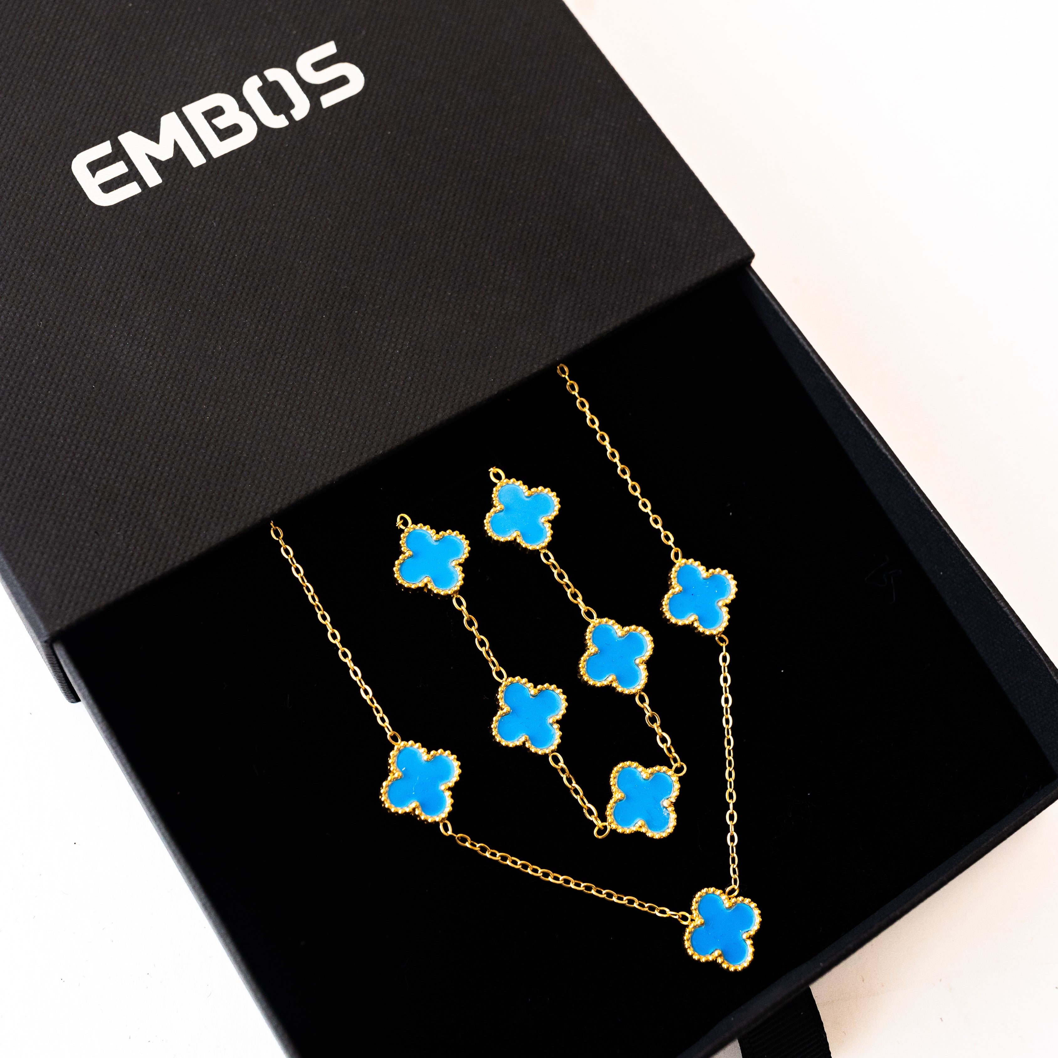 Clover Gift Set (Gold/Blue)