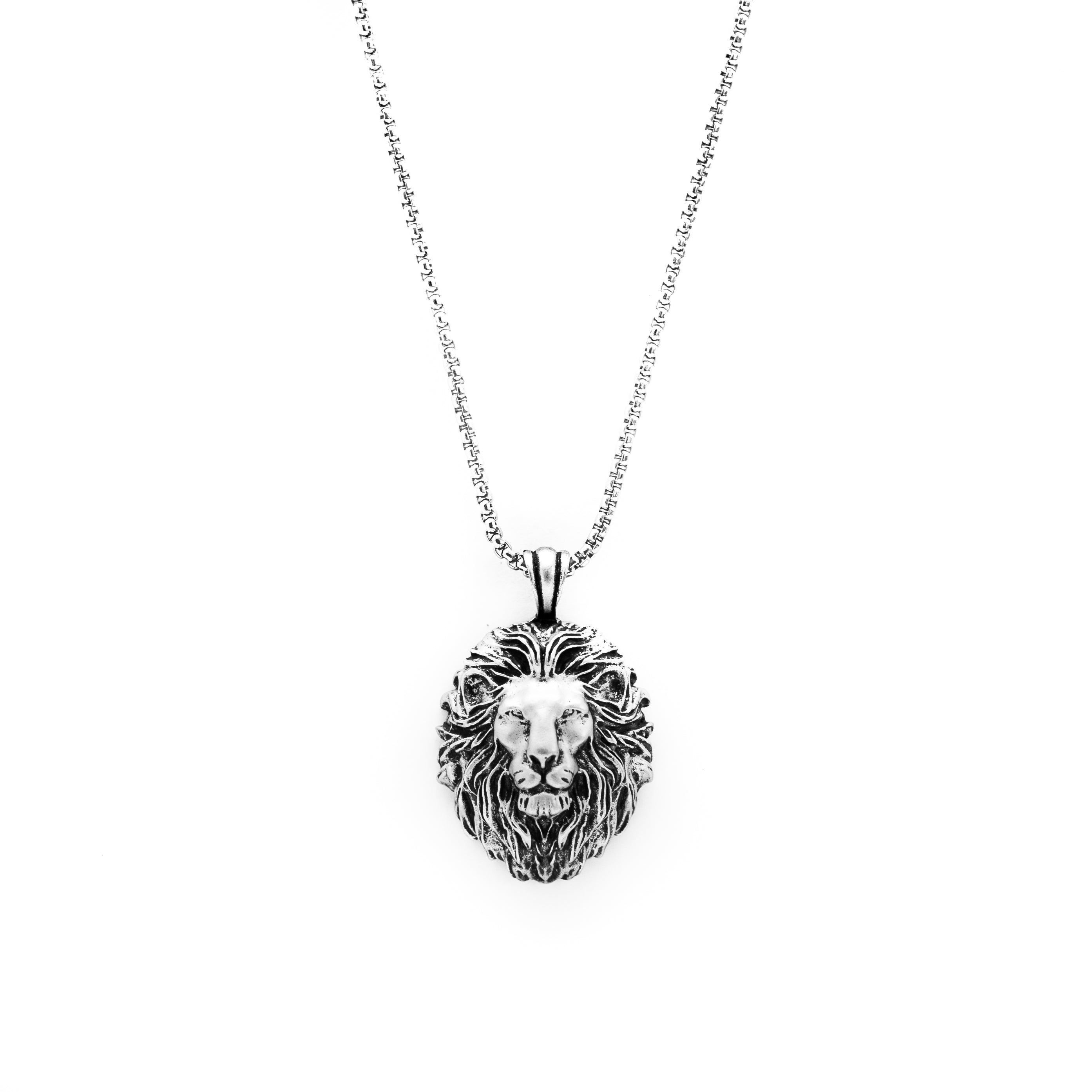 Large Lion Pendant (Silver)