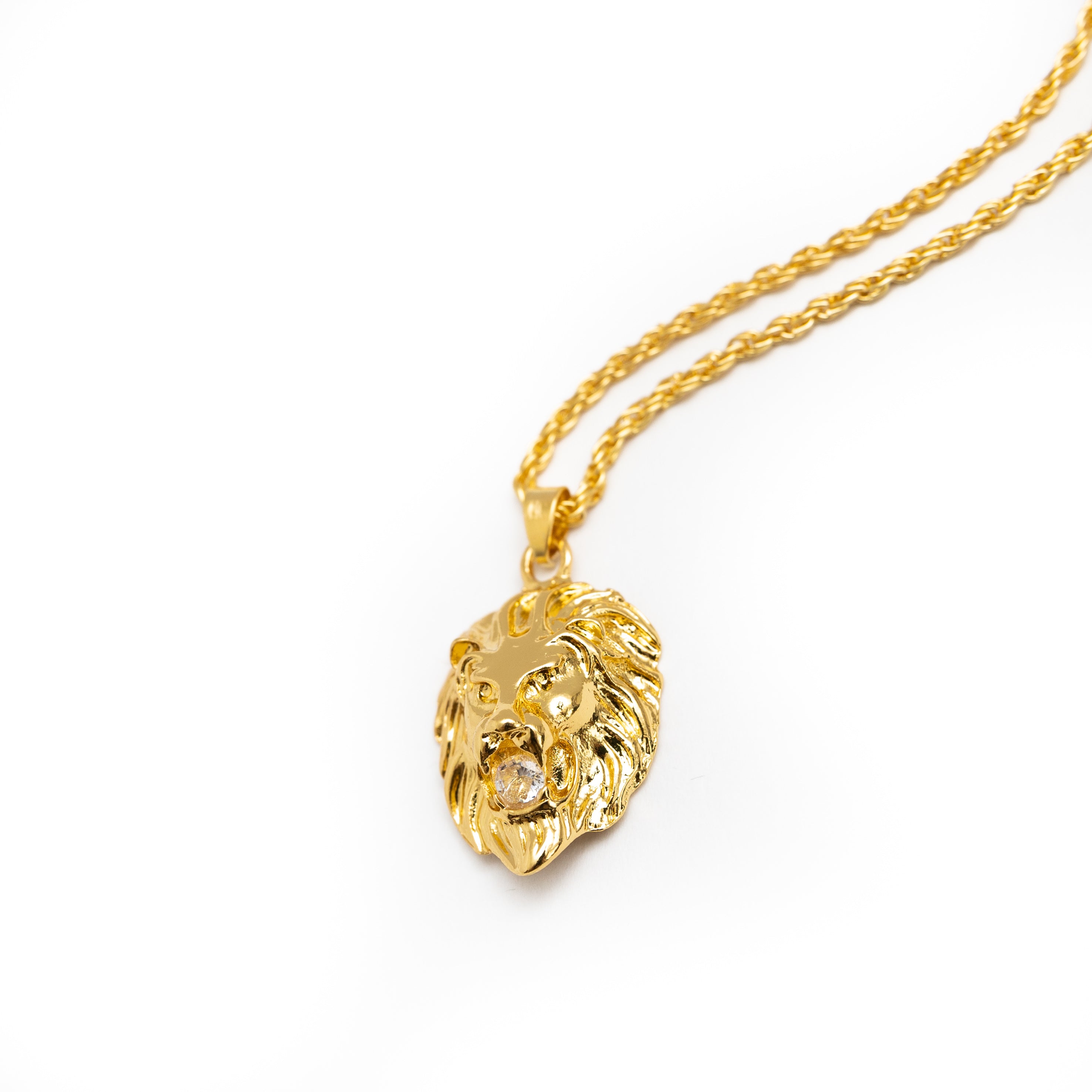 Lion Gem Pendant (Gold)