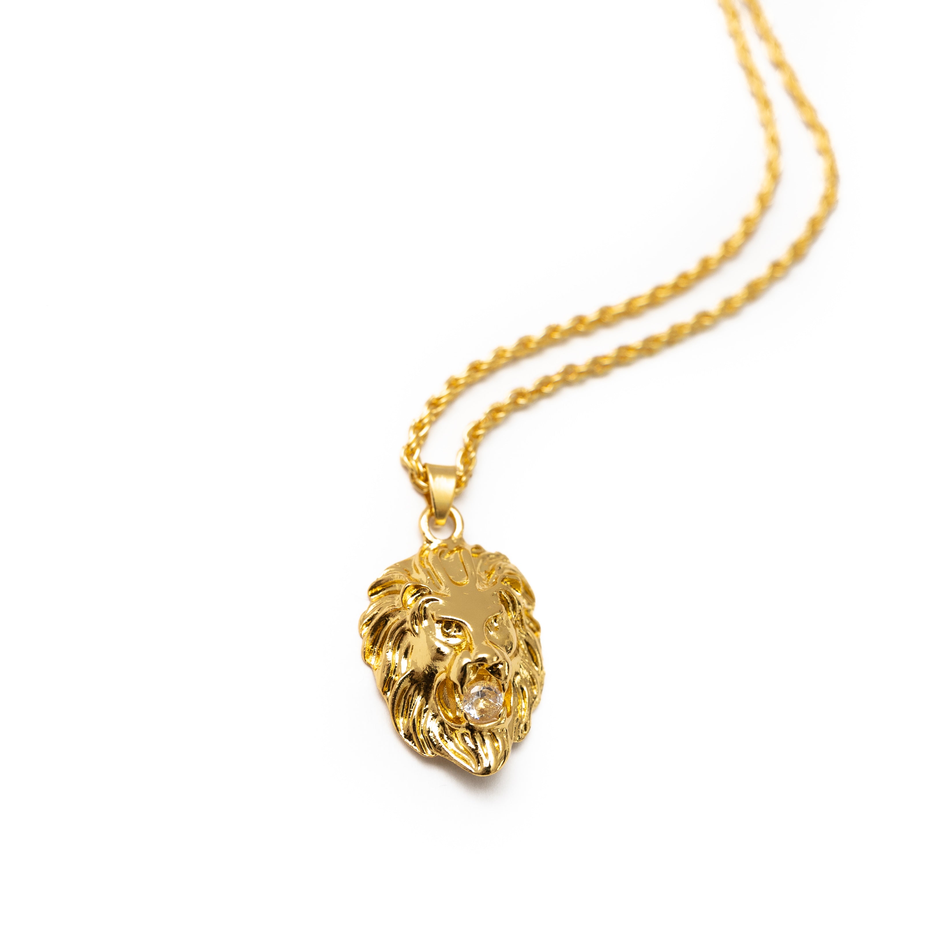 Lion Gem Pendant (Gold)