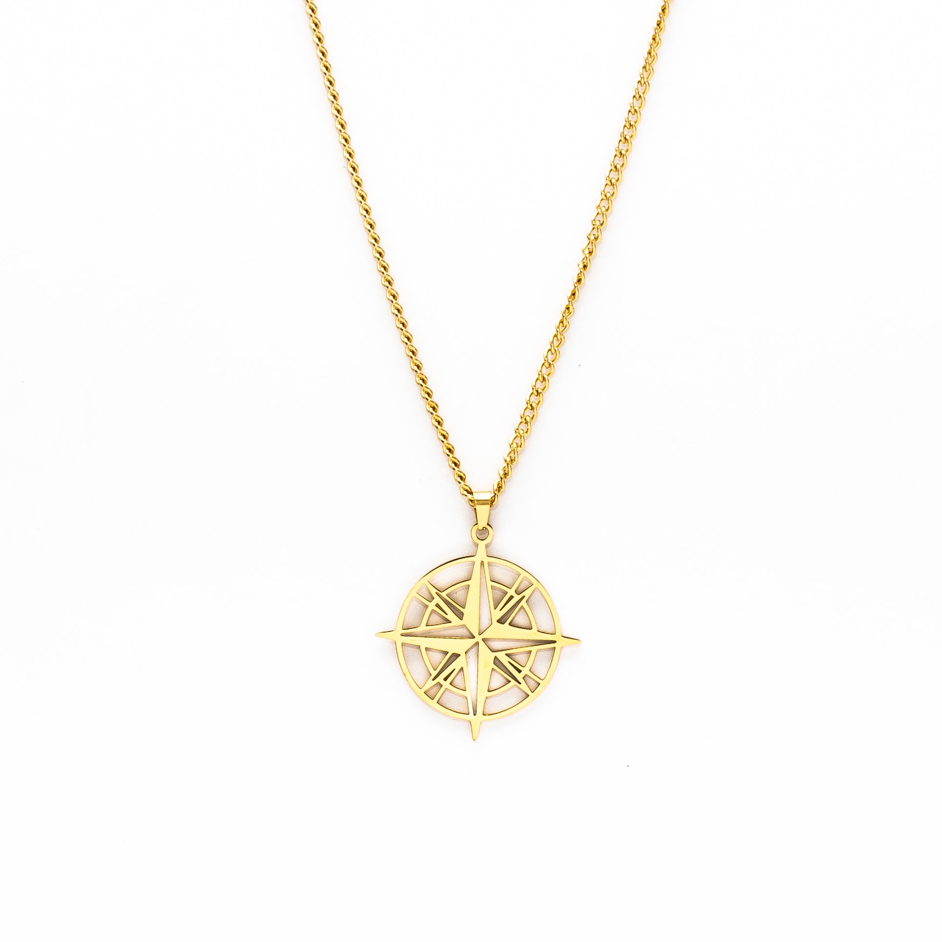 North Star Compass Pendant (Gold)