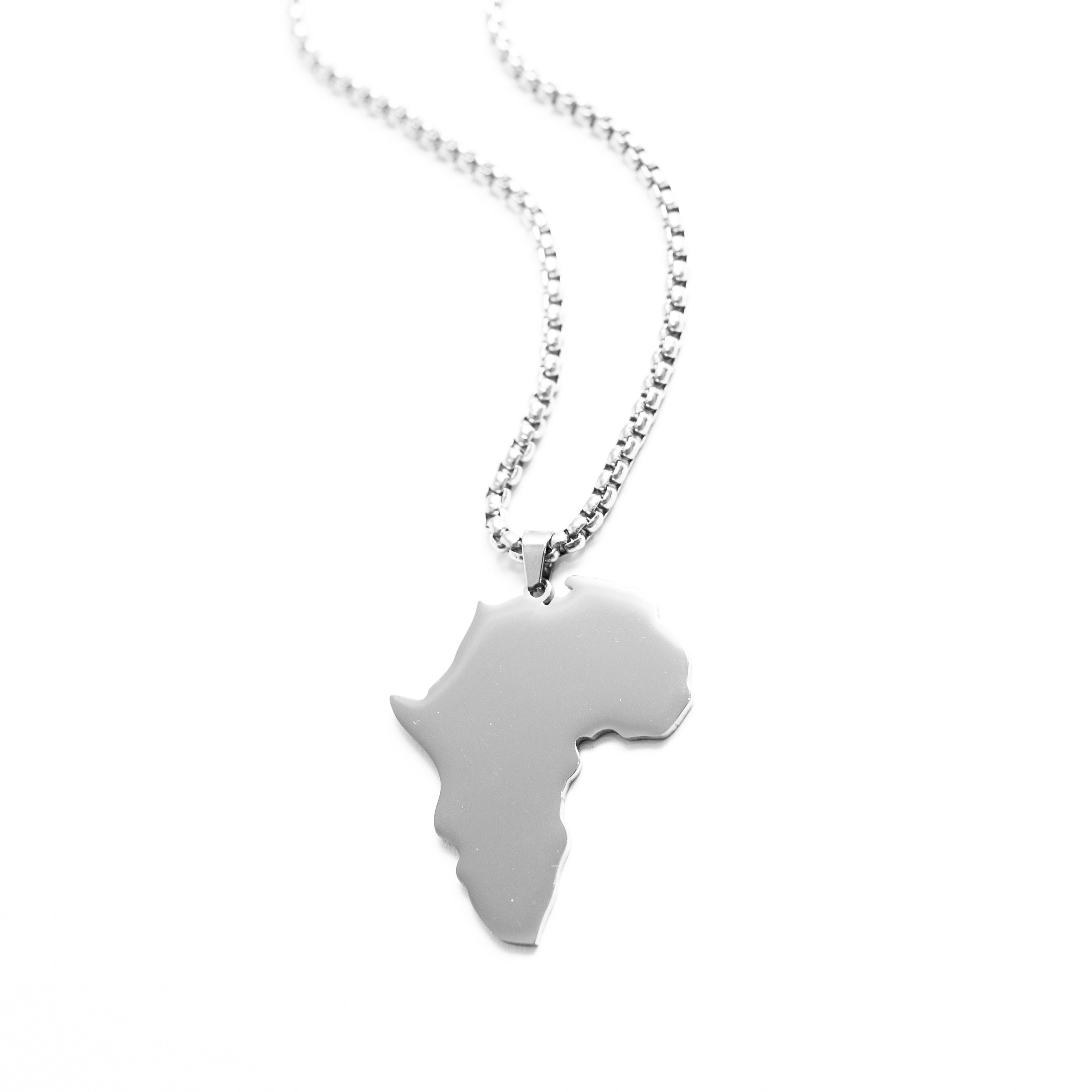 Africa Pendant  (Silver)