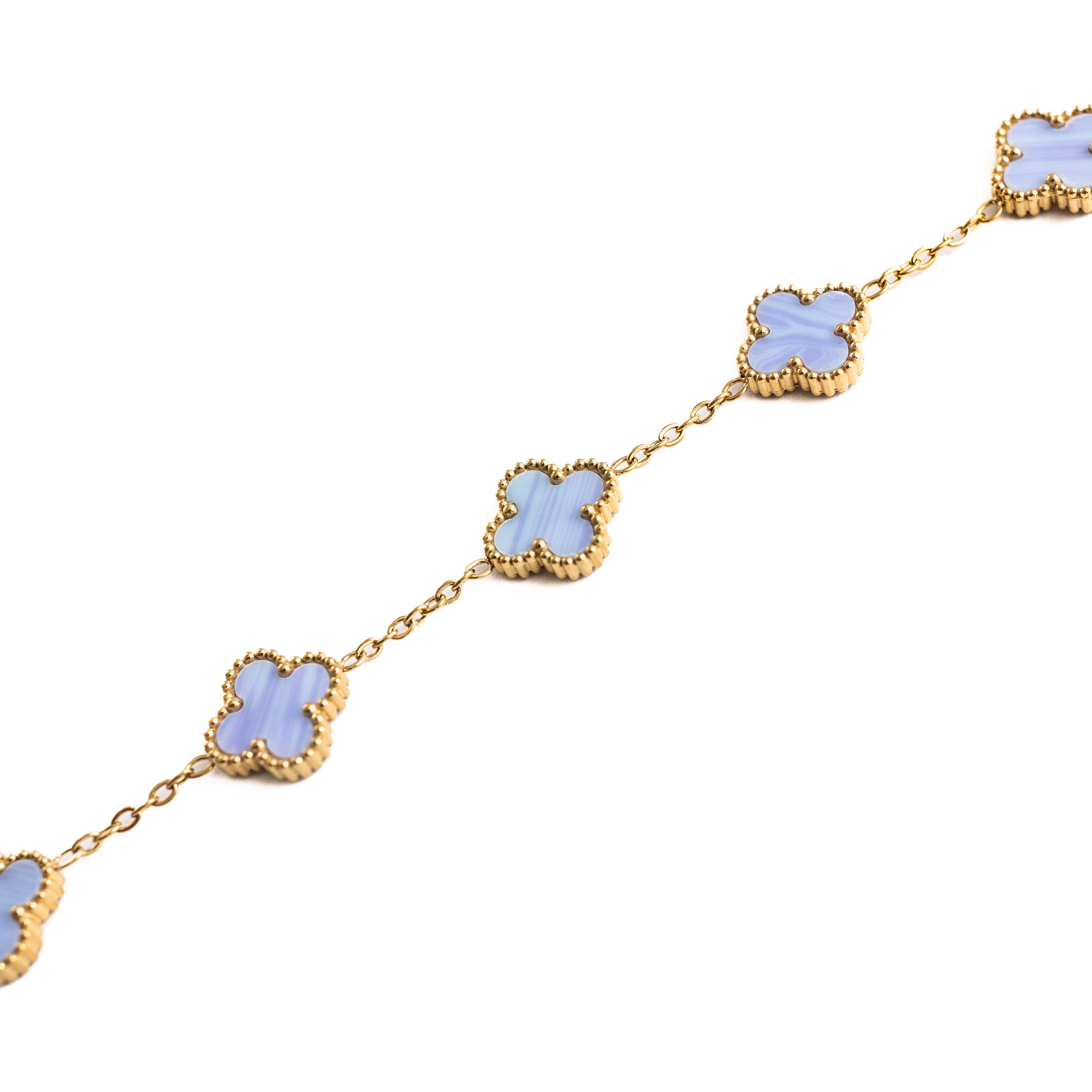Gold Shine Clover Bracelet (Lilac)