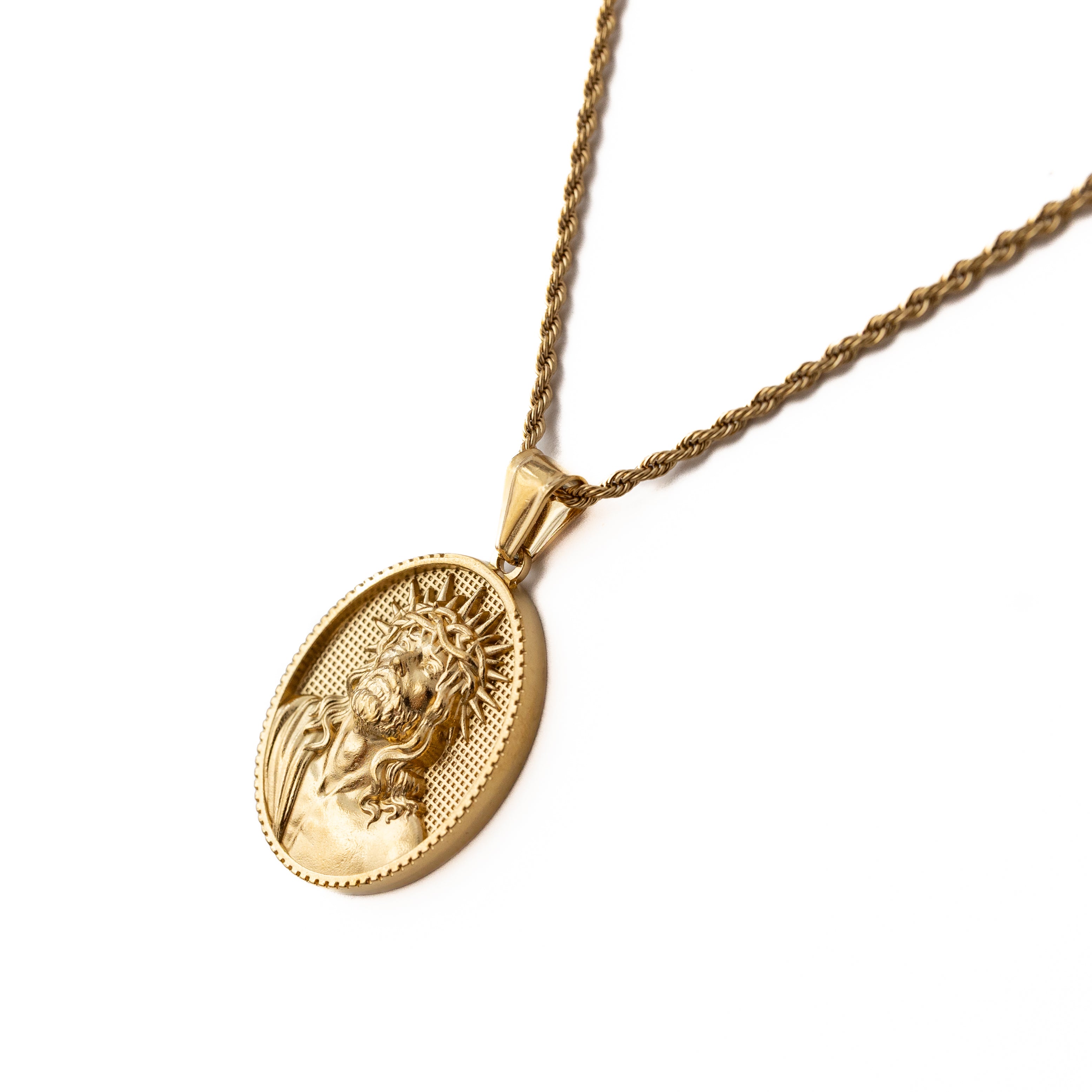 Jesus Coin Pendant (Gold)