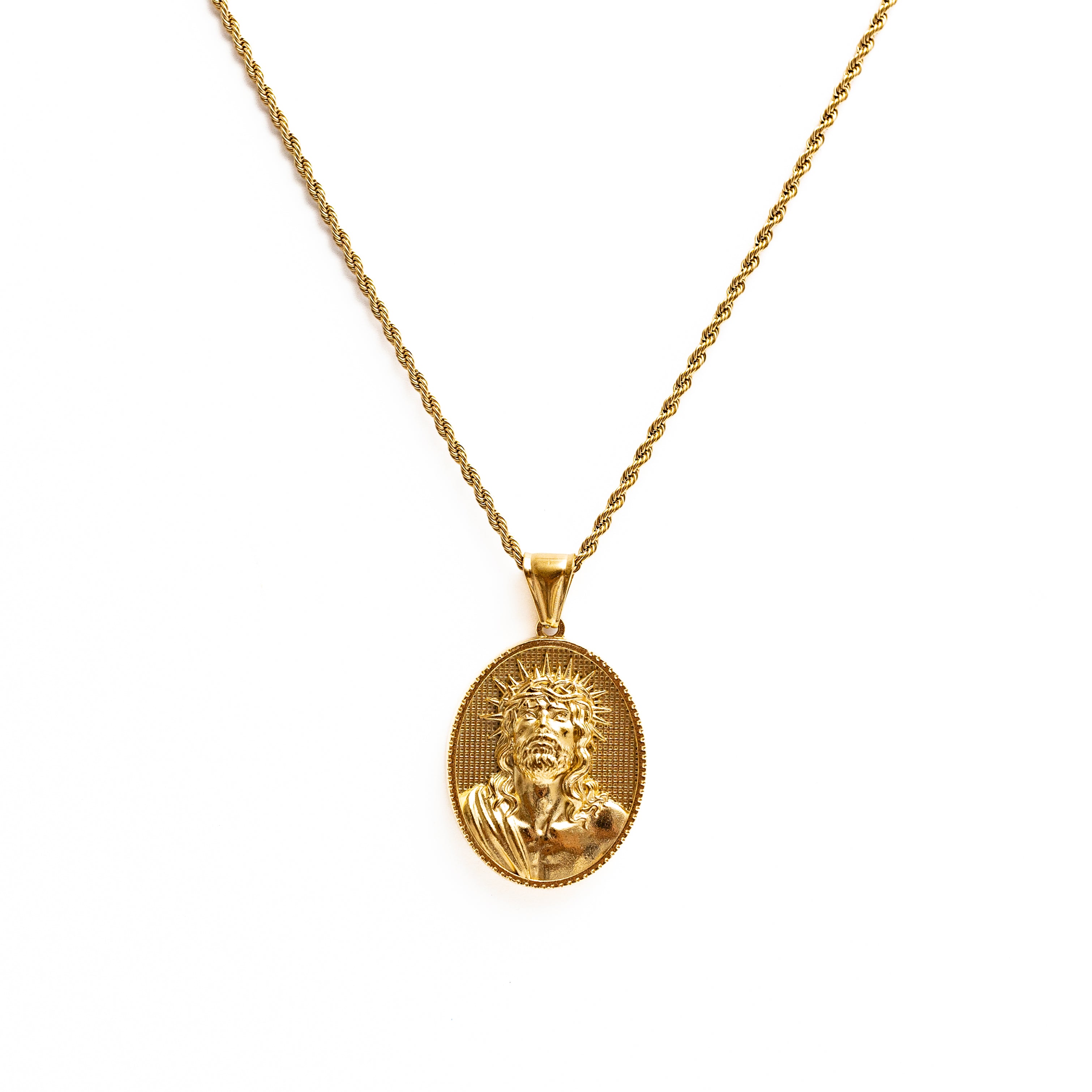Jesus Coin Pendant (Gold)