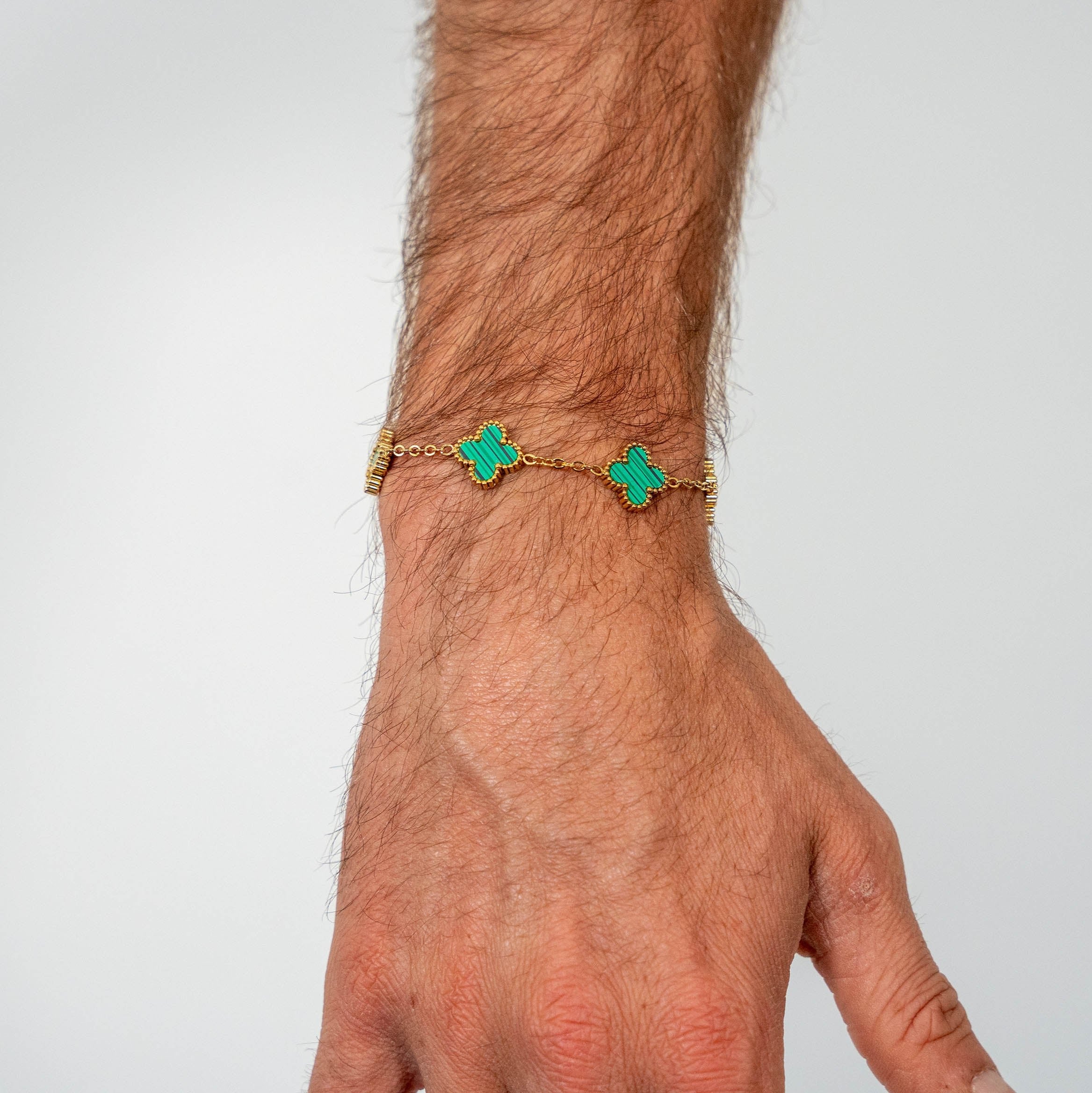 Clover Bracelet (Gold/Green)