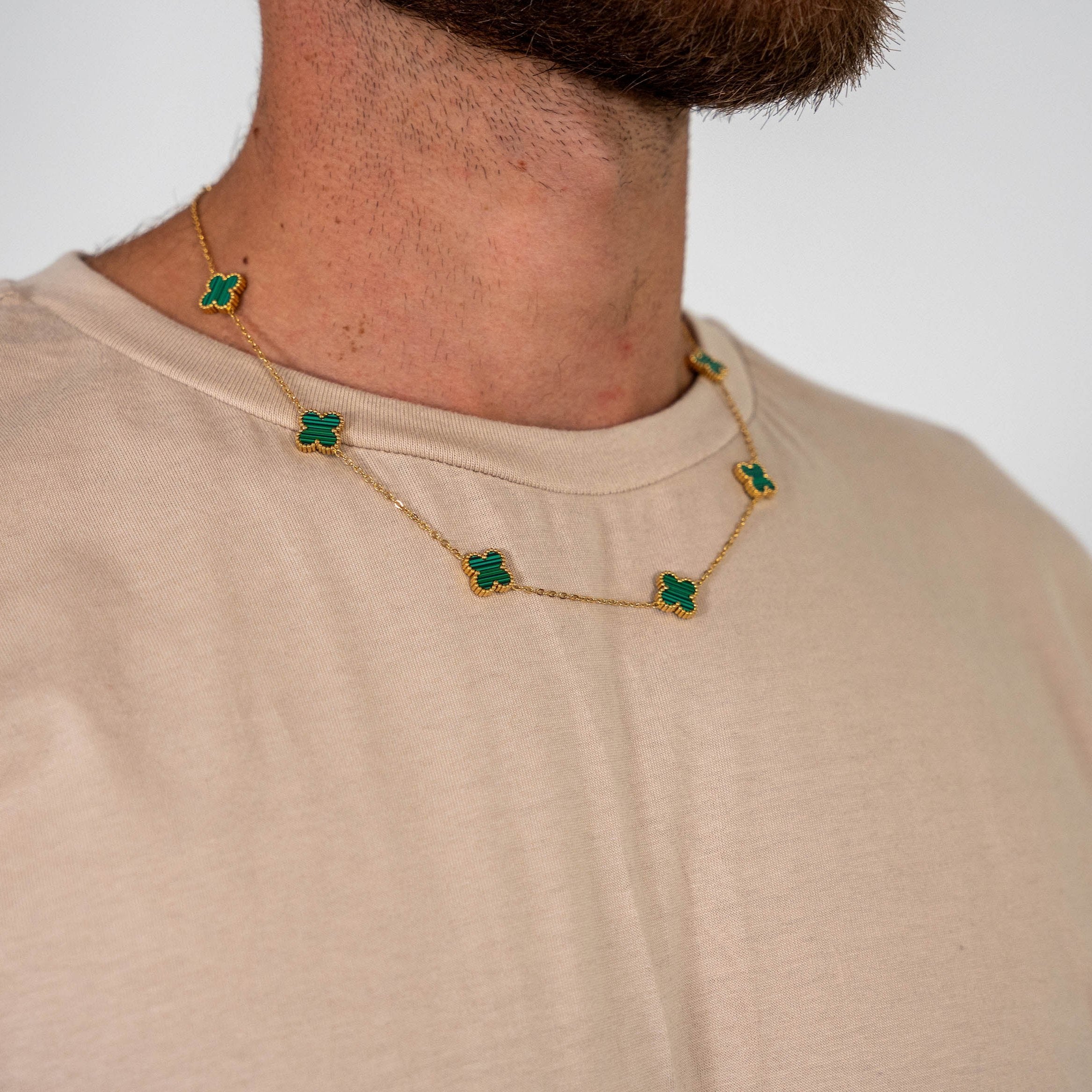 Clover Necklace (Gold/Green)