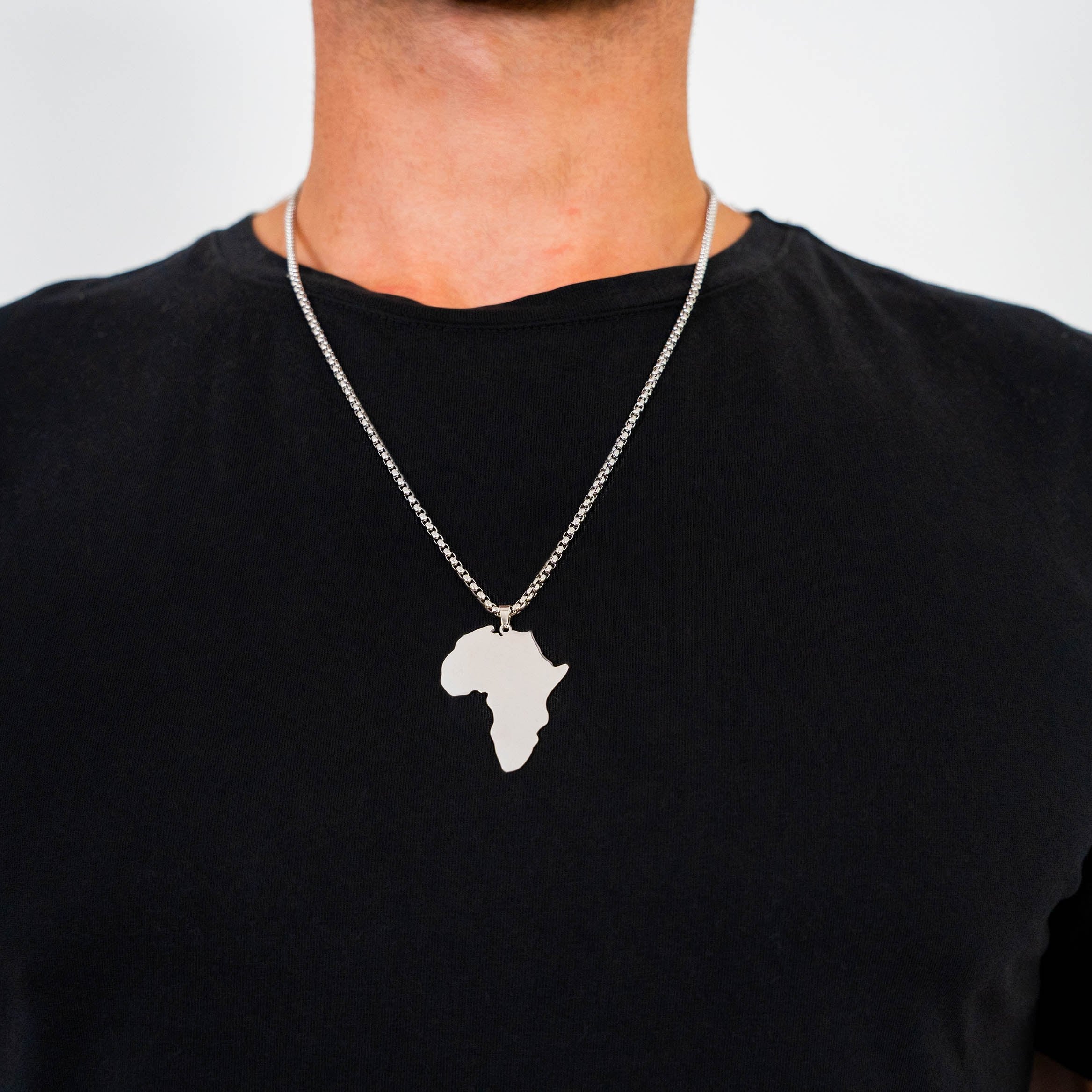 Africa Pendant  (Silver)