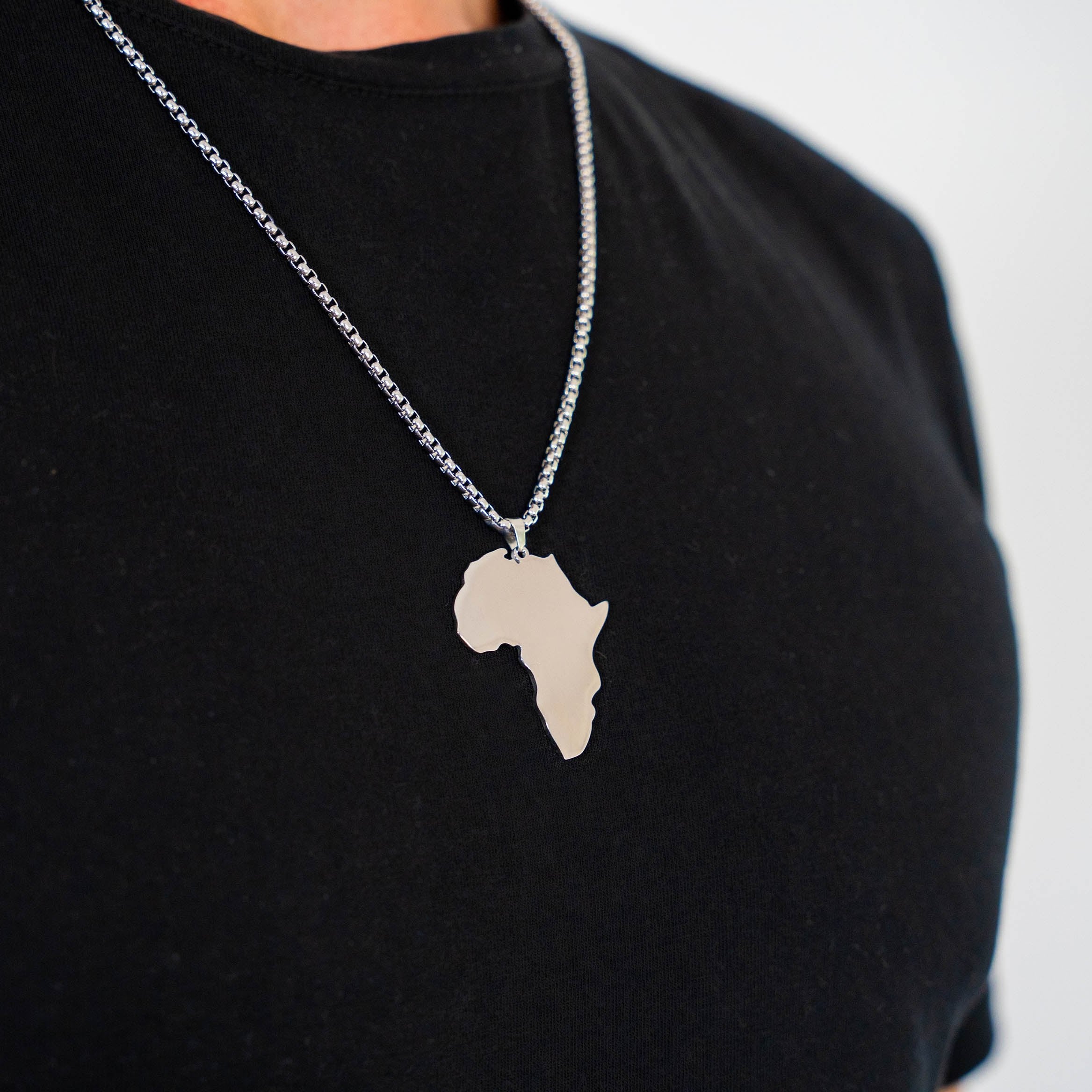 Africa Pendant  (Silver)