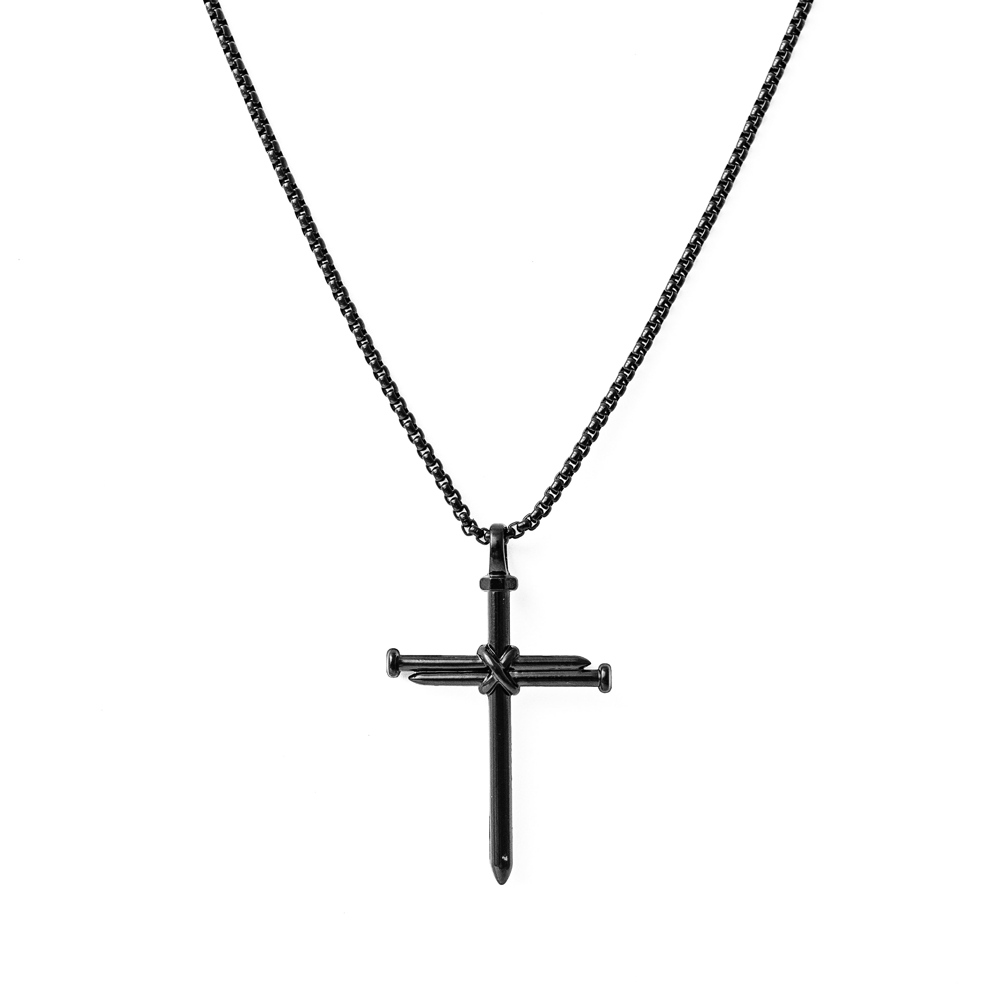 Nail Cross Pendant (Black)