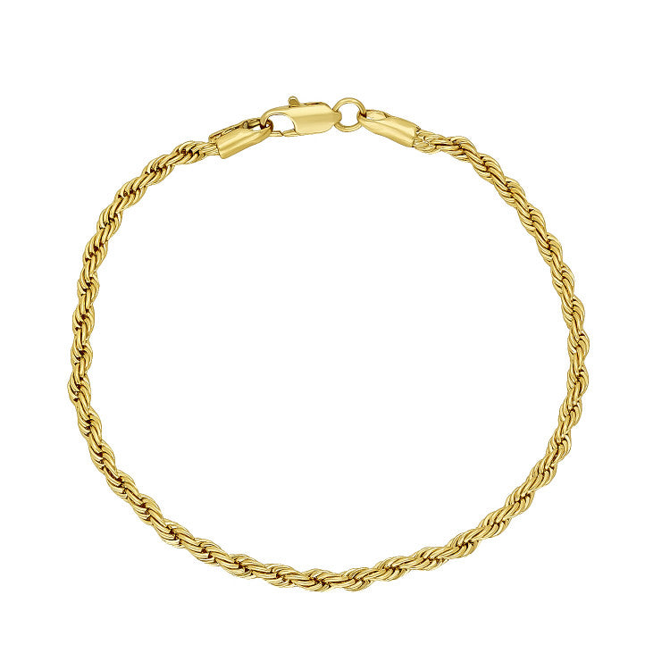 3mm Rope Bracelet (Gold)