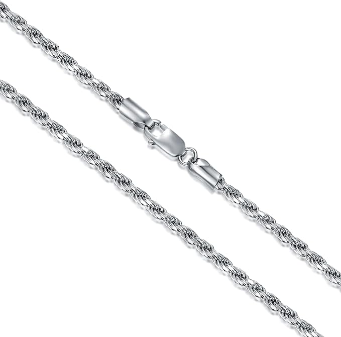 3mm Rope Bracelet (Silver)