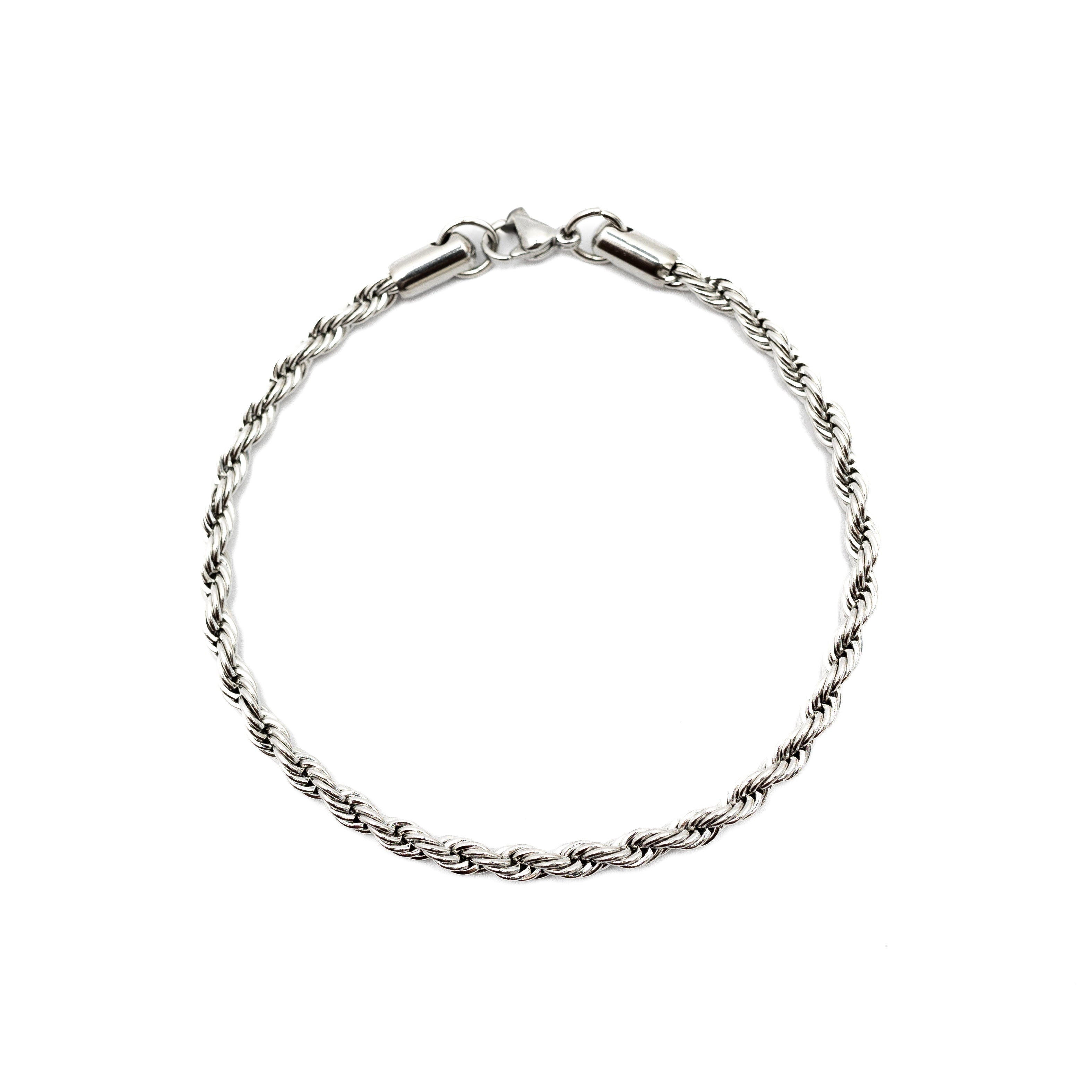 3mm Rope Bracelet (Silver)