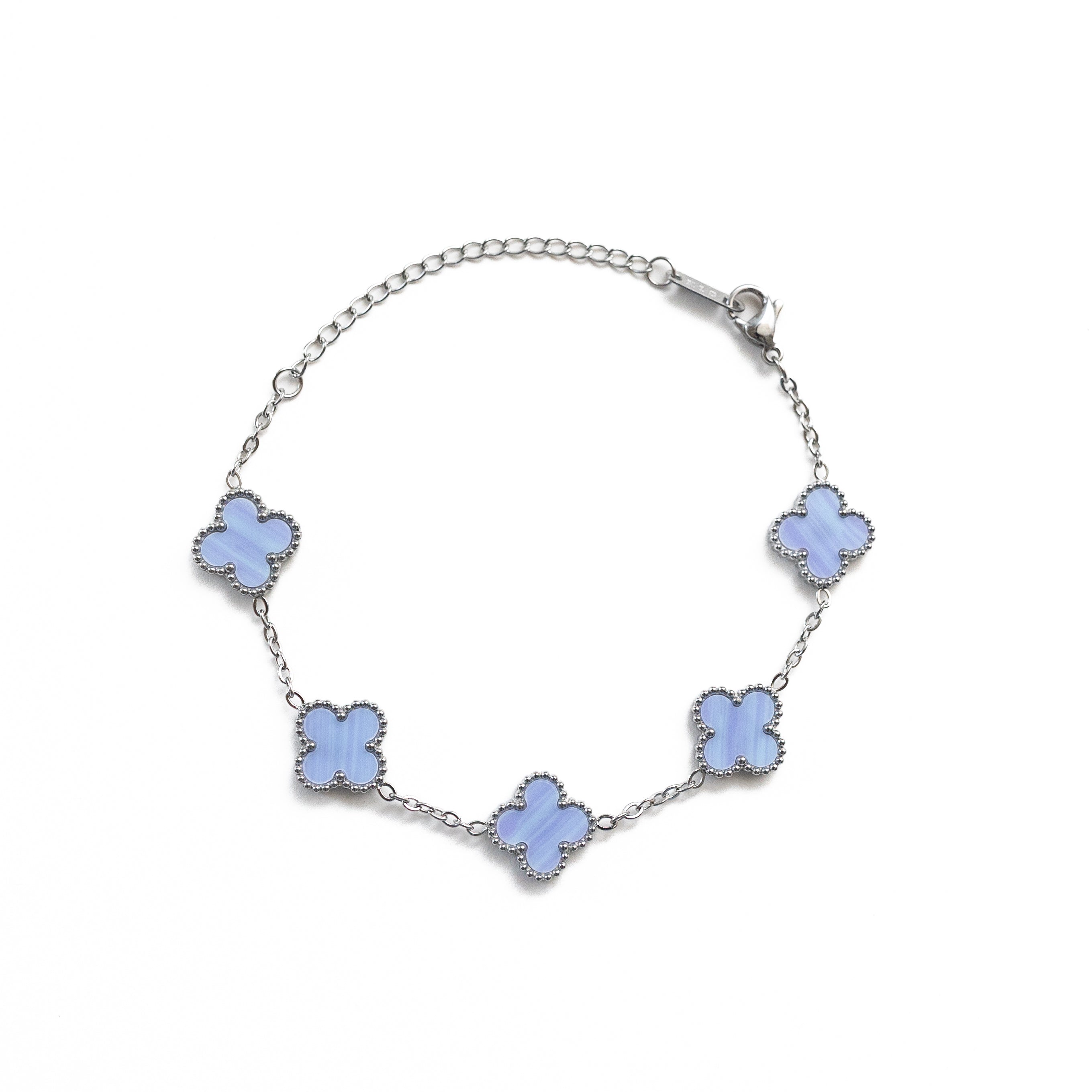 Silver Shine Clover Bracelet (Lilac)