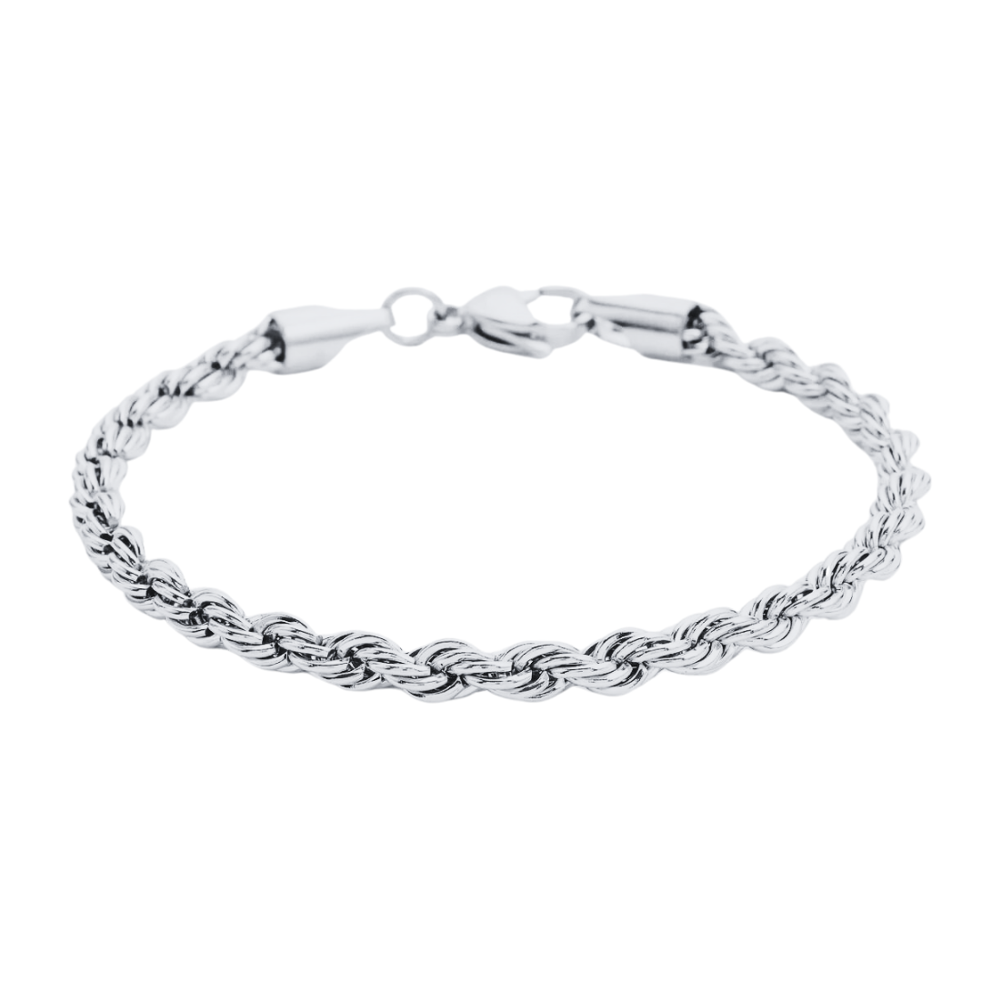 6mm Rope Bracelet (Silver)