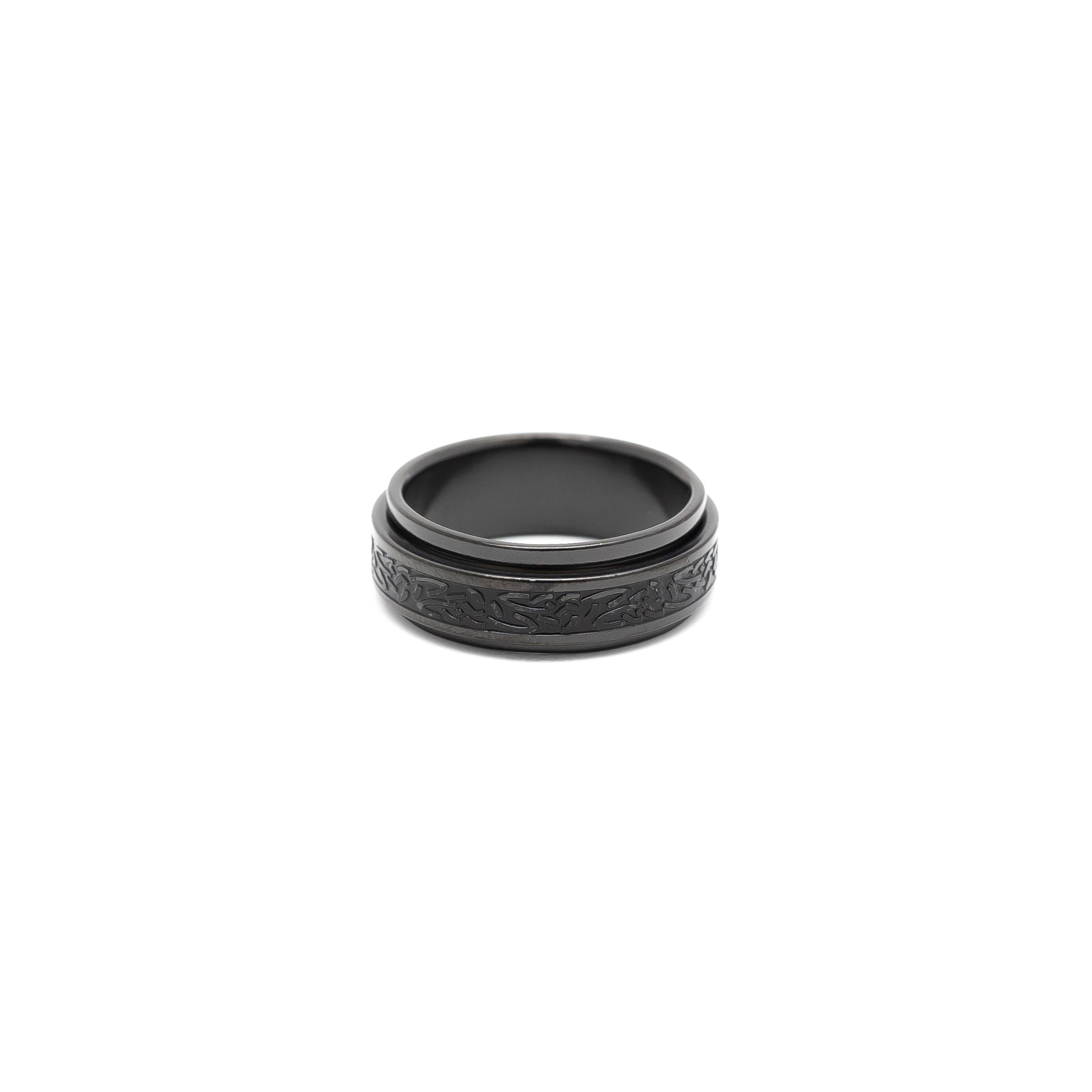 Patterned Spin Ring (Black)