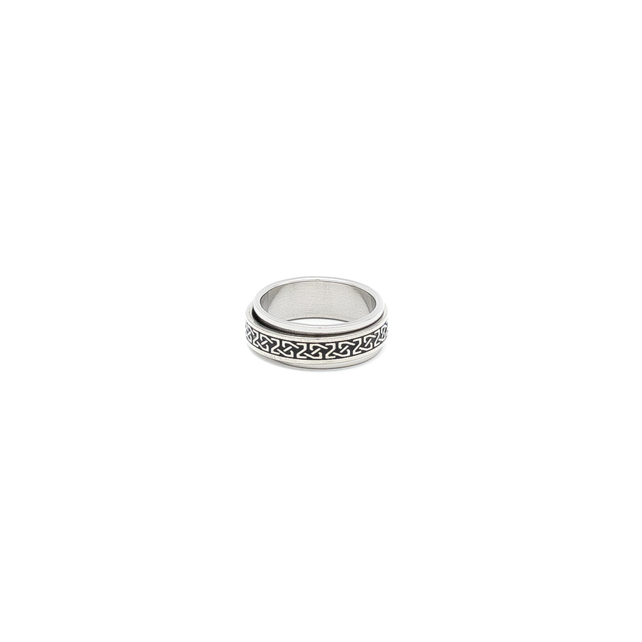 Patterned Spin Ring (Silver)