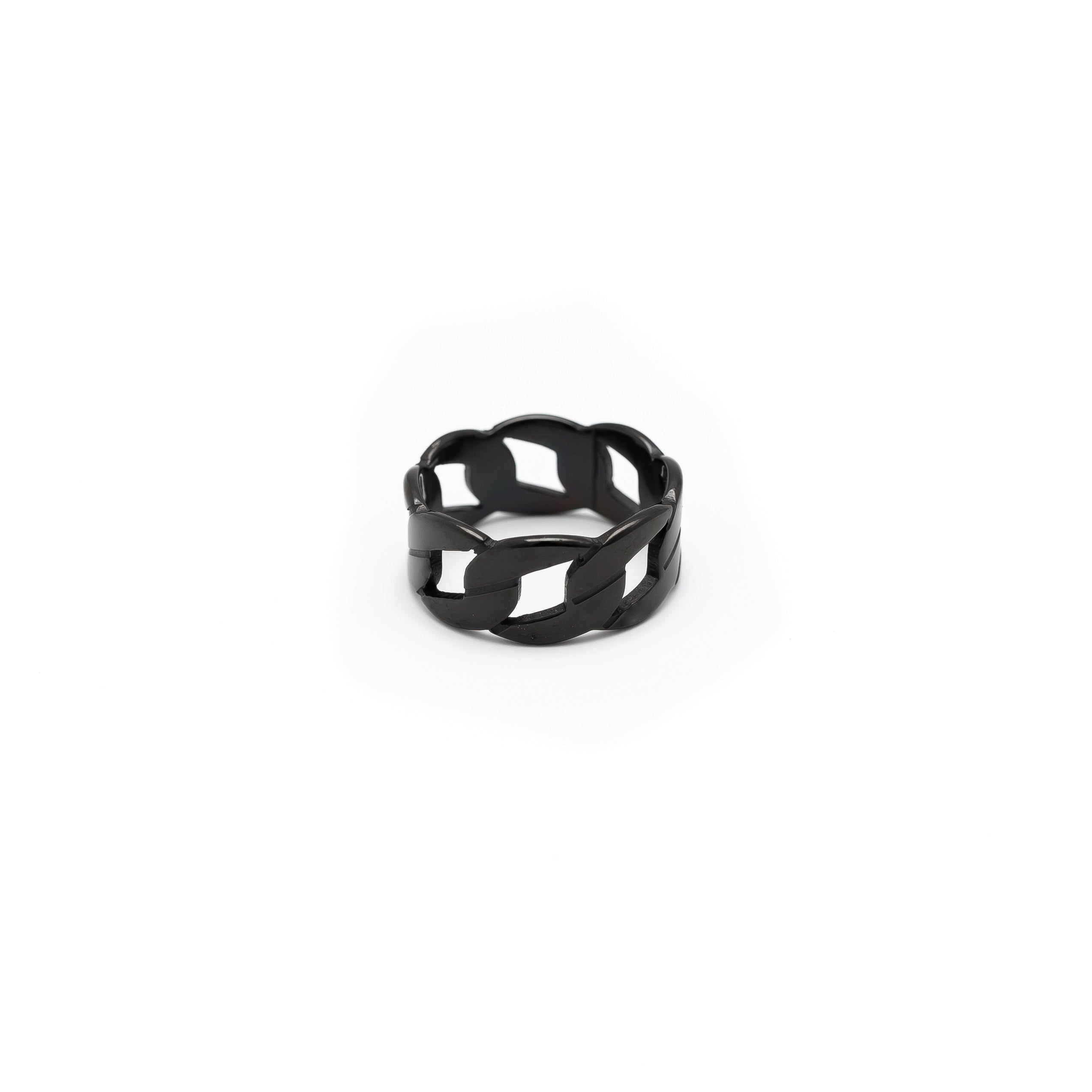 Hollow Cuban Ring (Black)