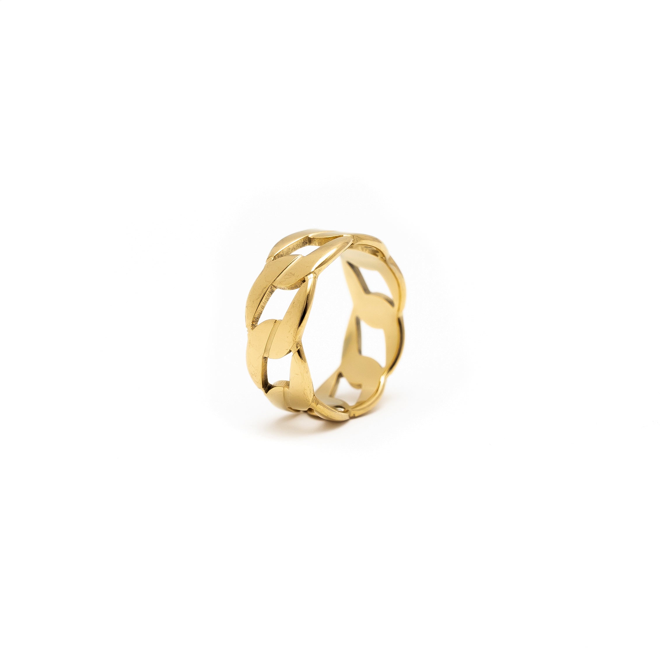 Hollow Cuban Ring (Gold)