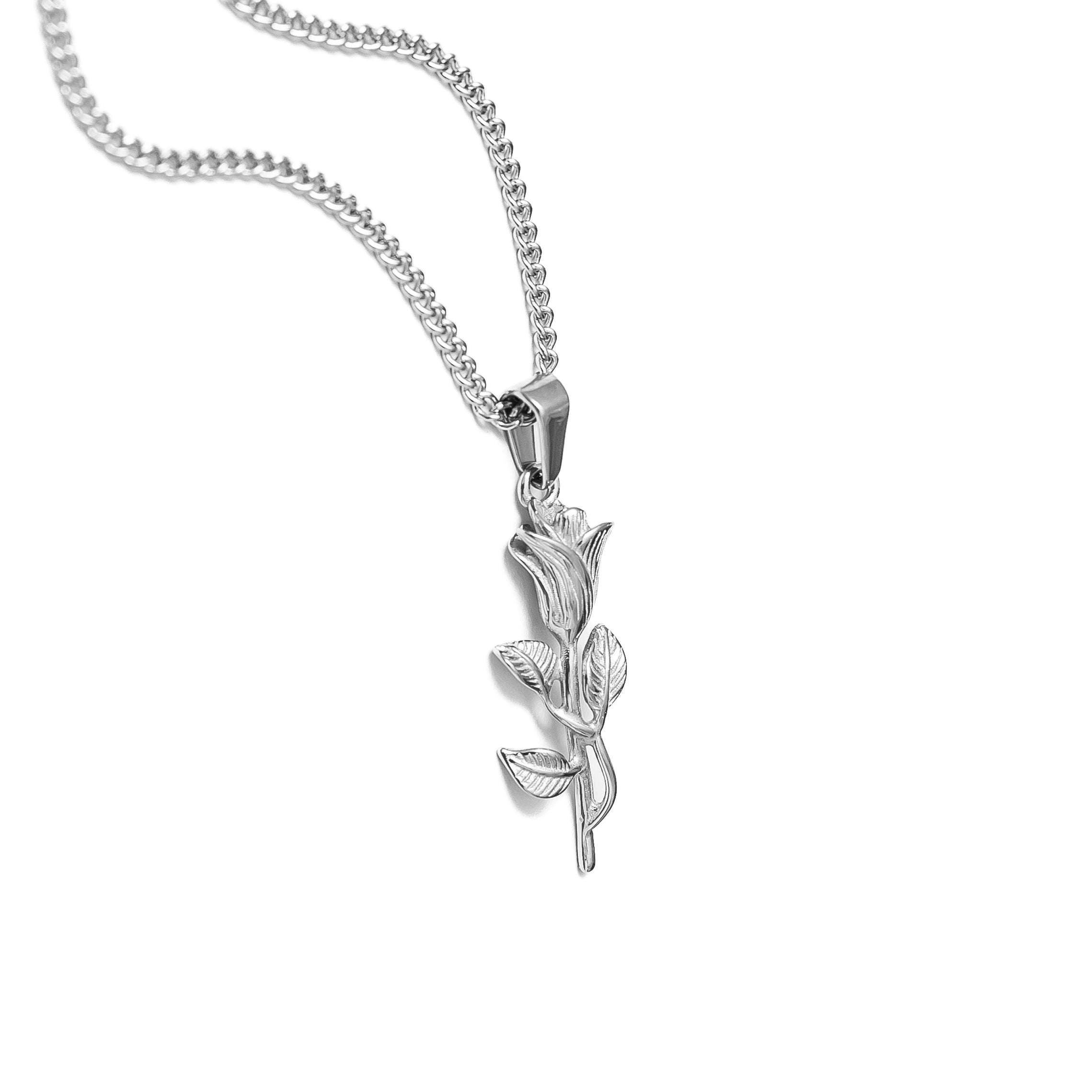 Rose Pendant (Silver)