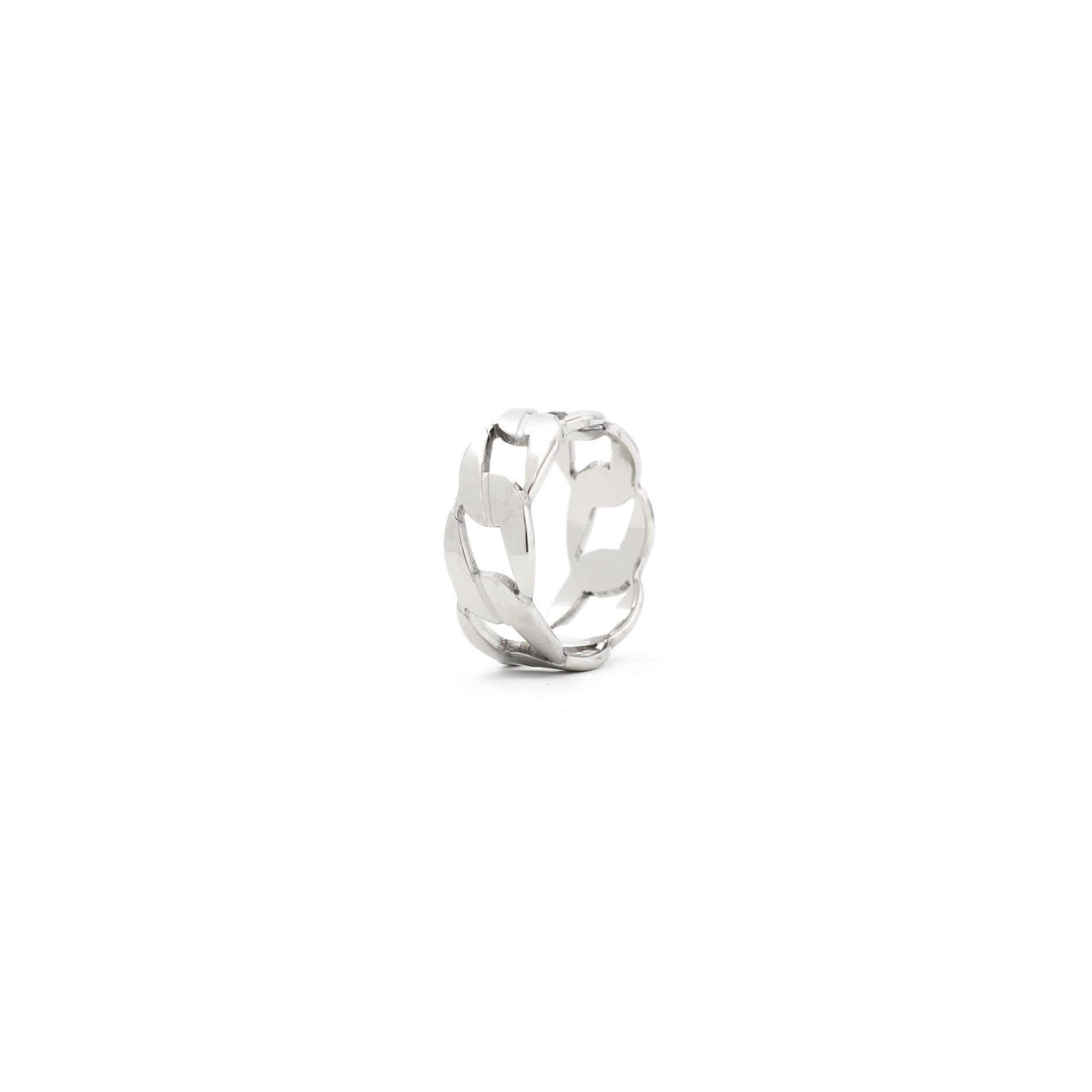 Hollow Cuban Ring (Silver)